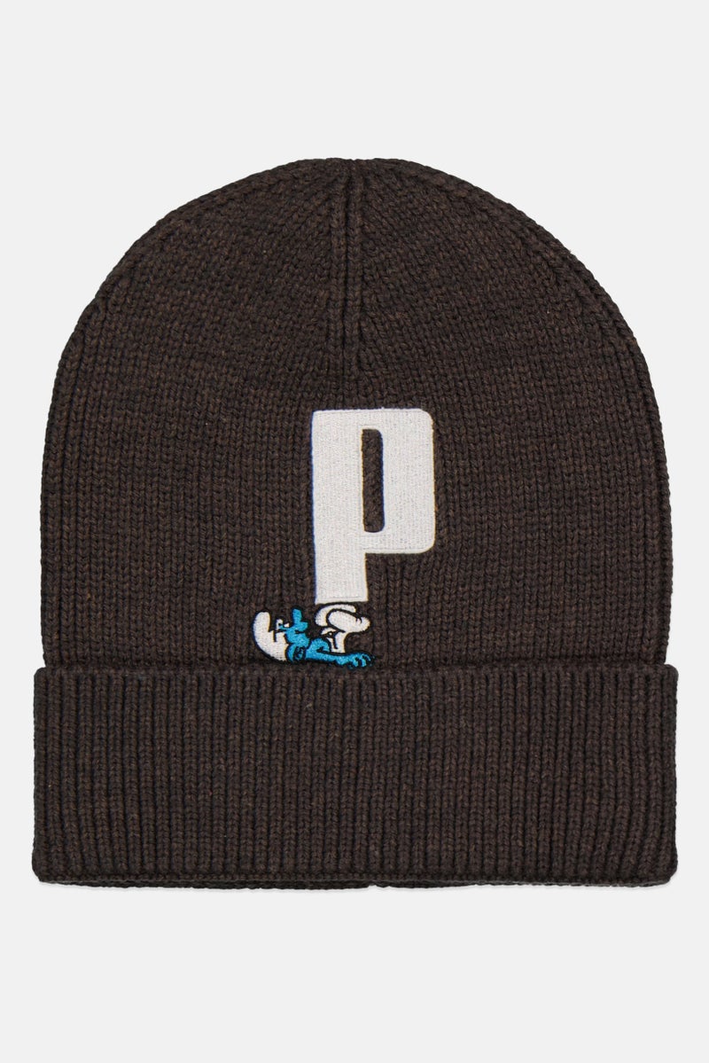 PUMA Puma x The Smurfs Kids Boy Crochet Bonnet, Grey  - Image 2