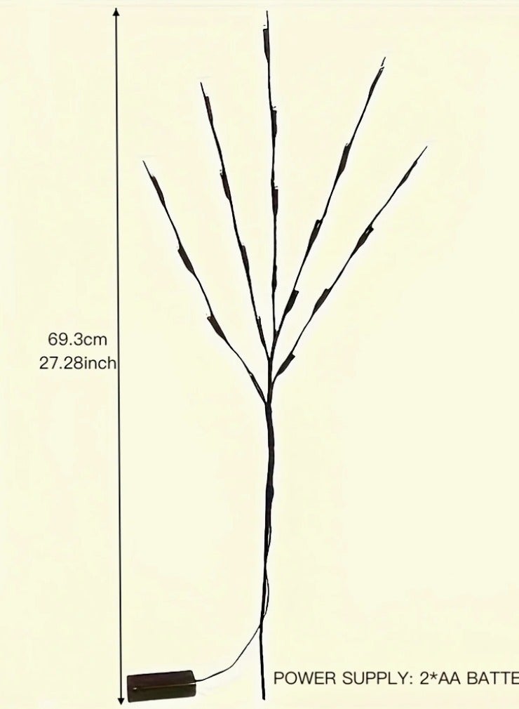 شجرة مضيئة LED . ديكور شجرة ضوئية . مصباح بطاريات لديكور المنزل . إضاءة حفلات وزفاف . شجرة إضاءة  . مصباح شجرة للمناسبات . ديكور شجرة بمزهرية بيضاء . لمبة زينة للمكتب أو المنزل - Image 3