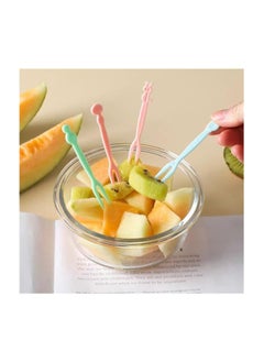 Generic Cute Home Fruit Fork Set, Disposable Plastic Fruit Fork, Mini Cake Fork, Dessert Fork, Fruit Fork, Salad Fork for Parties – 50 Pieces (pink Color)  - Image 5