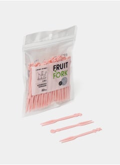 Generic Cute Home Fruit Fork Set, Disposable Plastic Fruit Fork, Mini Cake Fork, Dessert Fork, Fruit Fork, Salad Fork for Parties – 50 Pieces (pink Color)  - Image 2