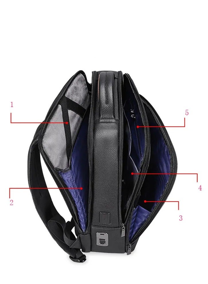 Small Smart Fingerprint Lock Backpack, Built in Bag Luggage Suitcase Travel Aluminum Alloy Lock, Fast Unlocking, High Security, Portable Backpack (Black) - Image 3