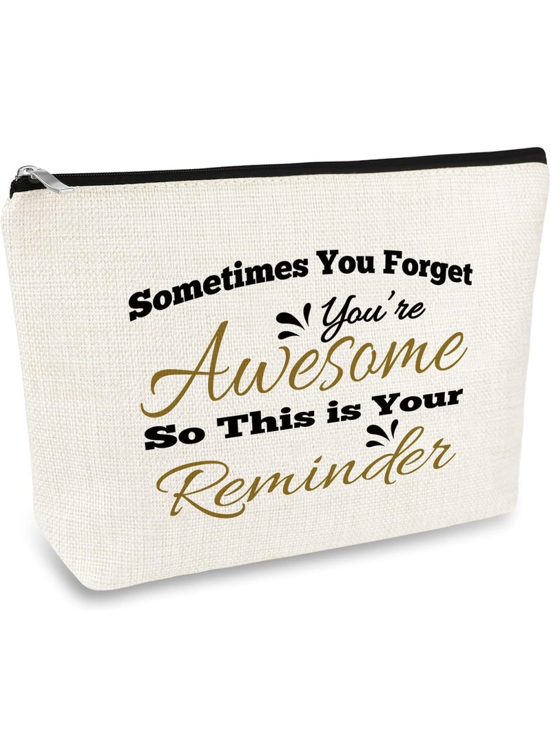 Mikela Inspirational Reminder Gifts for Women Best Friends Makeup Bag Coworker Employee Social Worker Nurse Appreciation Gifts Birthday Graduation Gifts for Her Friends Student Travel Cosmetic Bag Pouch 