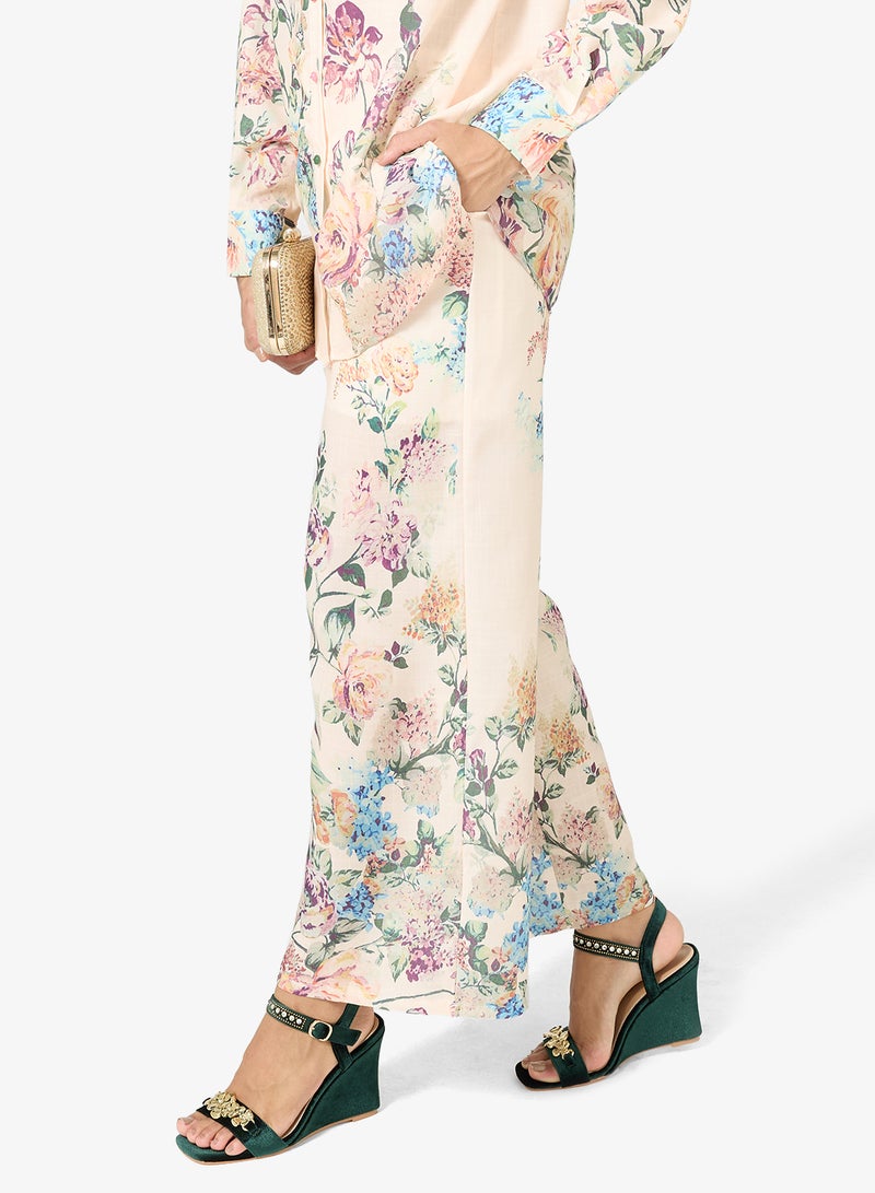 خزانة صندل إسفين زمردي أخضر بزخرفة زهور ذهبية وحزام للكاحل - Image 5