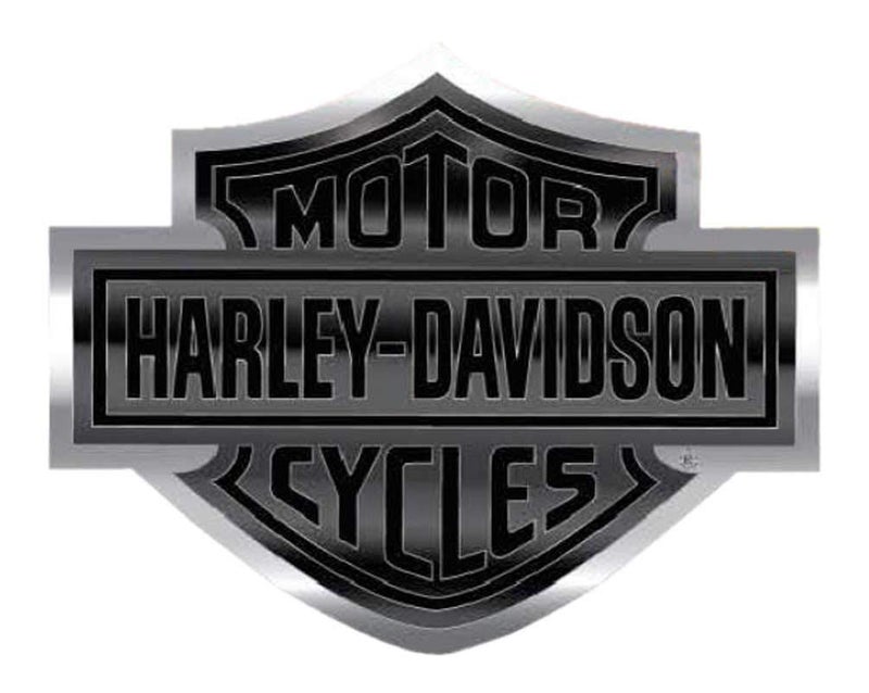 HarleyDavidson Bar Shield Logo Bendable Aluminum Decal BlackSilver CG41713