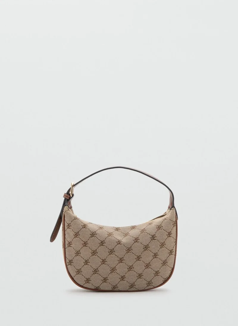 MANGO Small jacquard shoulder bag