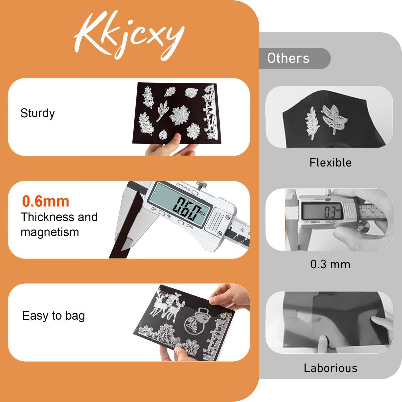 KKJCXY 20pcs Magnetic Sheets for Dies Storage, with Rubber Magnet Sheet, Die Cut Storage Essential Set for Die Cutting and DIY Scrapbooking - Image 4