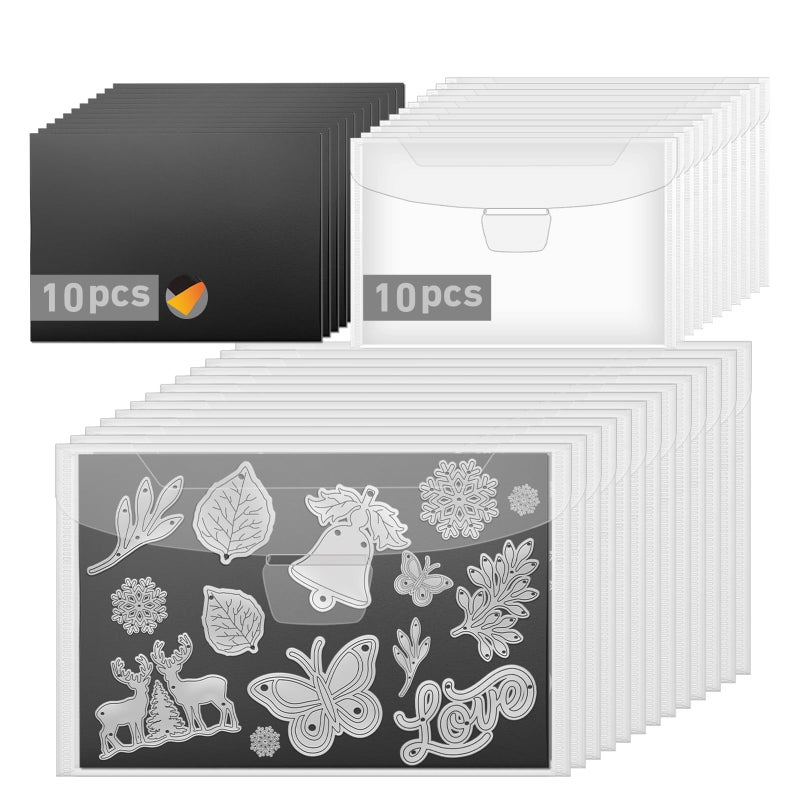 KKJCXY 20pcs Magnetic Sheets for Dies Storage, with Rubber Magnet Sheet, Die Cut Storage Essential Set for Die Cutting and DIY Scrapbooking - Image 1