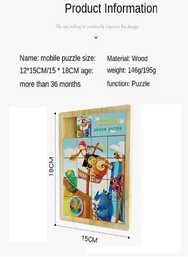 general Wooden Jigsaw Puzzle Set for Toddlers and Kids Pack of 3 Theme Puzzles Educational Learning Toys for Early Childhood Development - Image 2