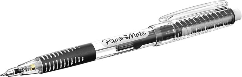 Papermate Clearpoint Mechanical Pencils 0.5mm Break Resistant HB #2 Lead School Supplies Art Supplies Drawing Sketching Pencils 2 Black 1 Lead Refill Set 2 Erasers - Image 1