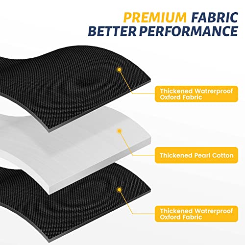 funomo RV Door Window Shade, New Model Foldable RV Blackout Window Cover, UV Rays Protection Camper Trailer Door Window Cover, Hook and Loop Fastener Waterproof Thickened Oxford Fabric (Black-B) - Image 2
