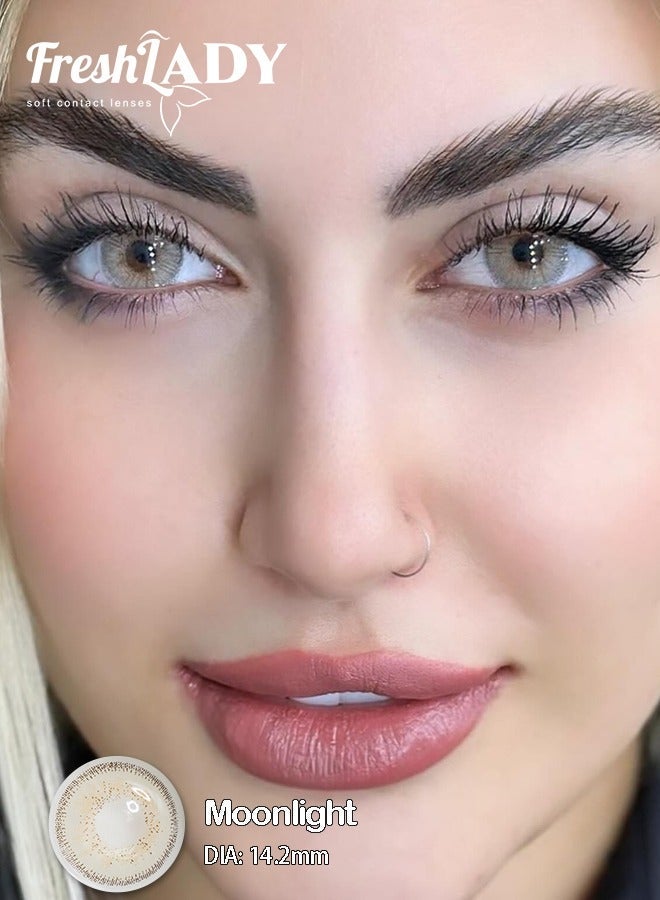 FreshLady Moonlight Colored Contact Lenses, Yearly Daily Wear - Image 1