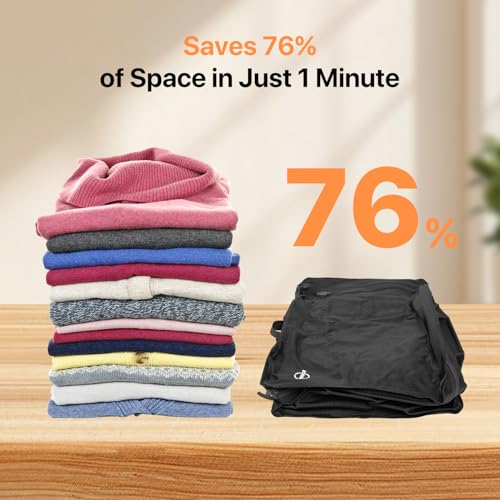 Ayovoch Vacuum Storage Bags with Wireless Pump 70L, 24in Vacuum Bags for Travel Reusable, IP68 Waterproof, Fits 20/24/28in Suitcase, Backpack, Home Storage (2PC + Pump) - Image 4