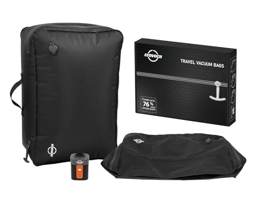 Ayovoch Vacuum Storage Bags with Wireless Pump 70L, 24in Vacuum Bags for Travel Reusable, IP68 Waterproof, Fits 20/24/28in Suitcase, Backpack, Home Storage (2PC + Pump) - Image 1