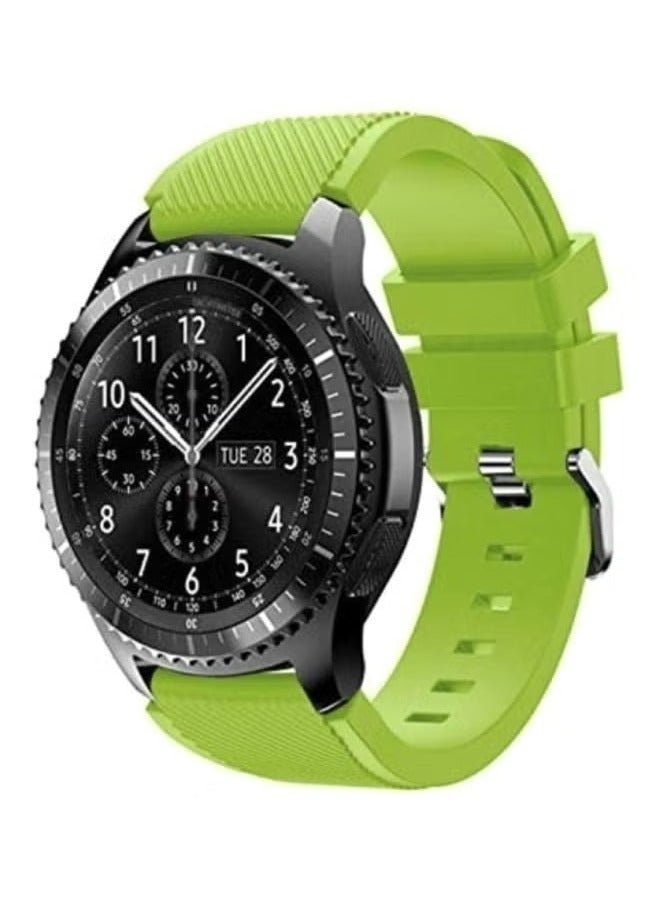 فيسوس Replacement Silicone Band For Samsung Galaxy Gear S3 Classic/Gear S3 Frontier/Huawei GT/GT2 46mm Green