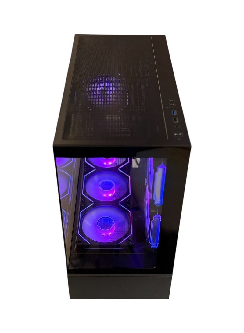 WJ Coolman Blade Micro-ATX Elite 6F ARGB PC Case - Black  - Image 5