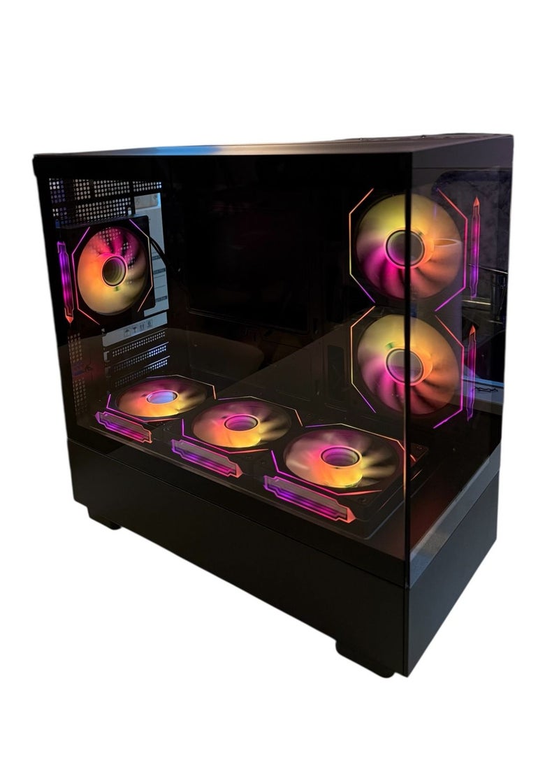 WJ Coolman Blade Micro-ATX Elite 6F ARGB PC Case - Black  - Image 4