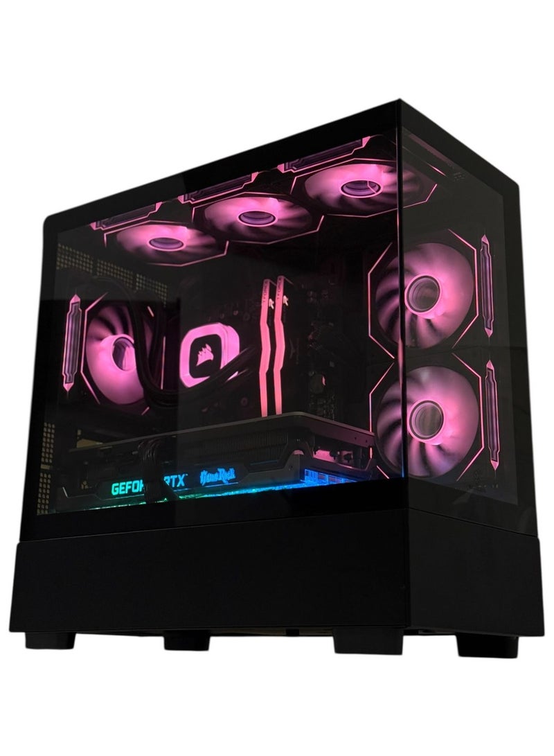 WJ Coolman Blade Micro-ATX Elite 6F ARGB PC Case - Black  - Image 1