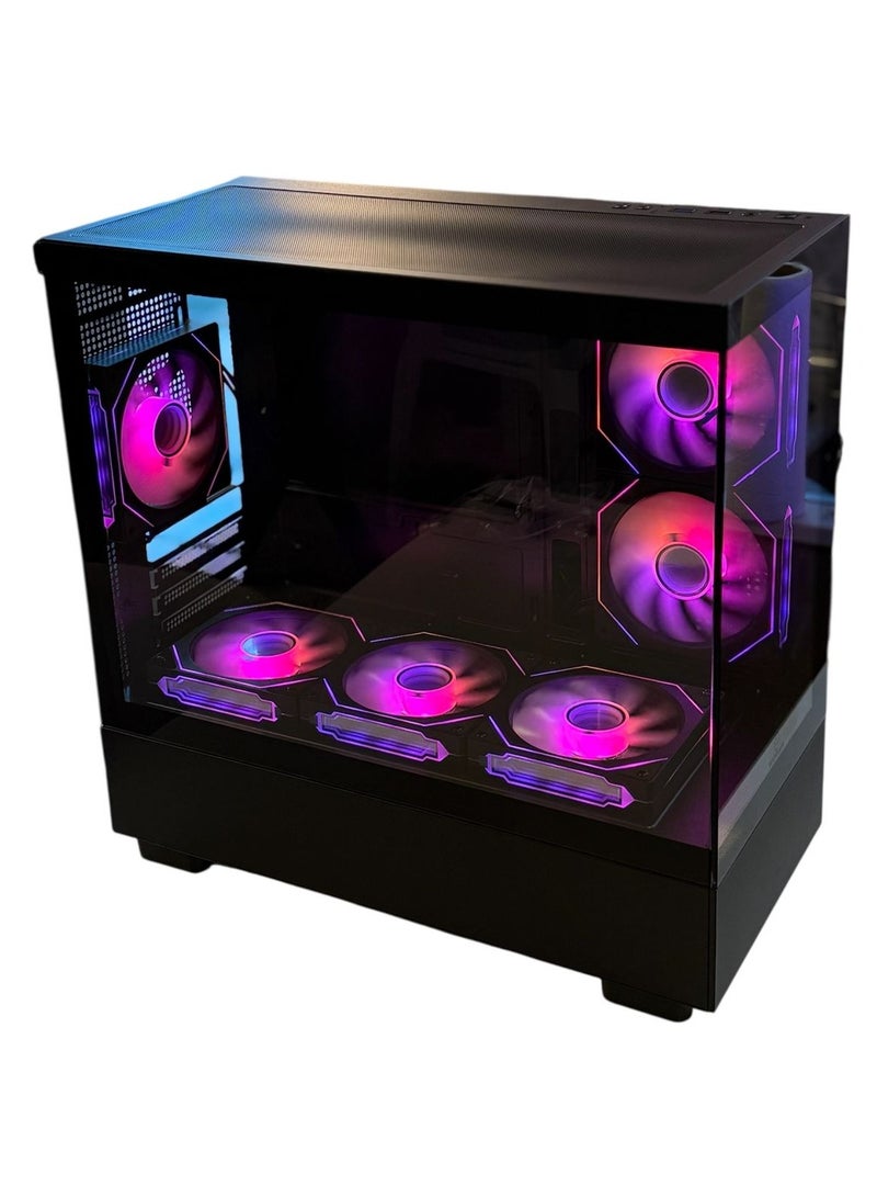 WJ Coolman Blade Micro-ATX Elite 6F ARGB PC Case - Black  - Image 2