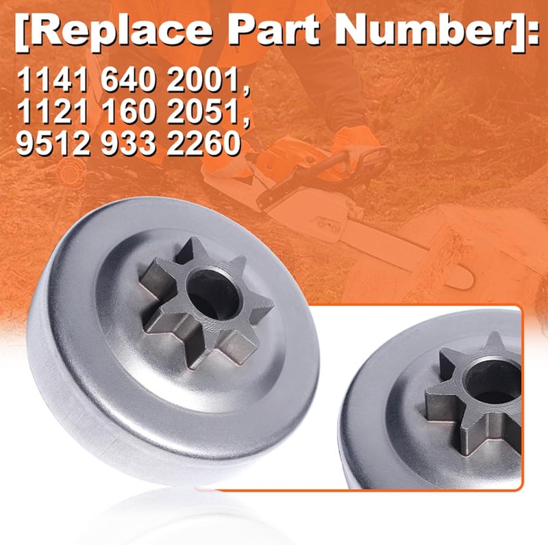 Mtanlo .325 Spur Sprocket Cover Clutch Drum Kit for Stihl MS261 MS261C MS271 MS271C MS291 MS291C Chainsaw Replace # 1121 160 2051, 1141 640 2001 - Image 5