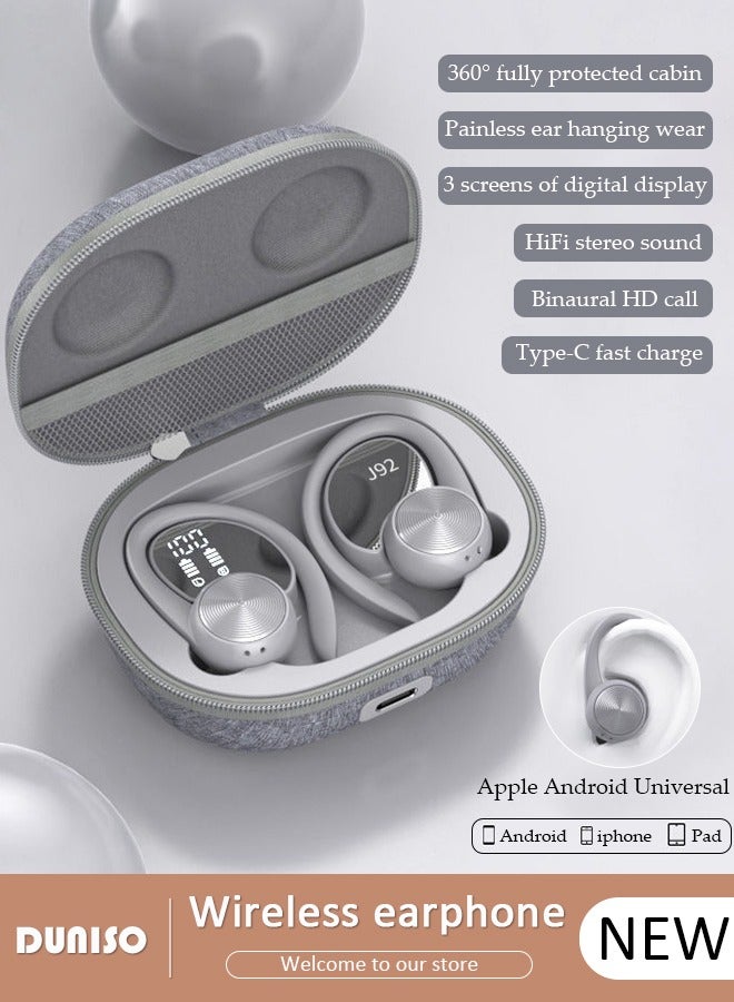 DUNISO Wireless Earbuds Bluetooth 5.0 Headphones Wireless Charging Case Sports Ear Buds Touch Control LED Power Display Built-in Mic Headset Waterproof Earphones in-Ear for IOS and Android  - Image 1