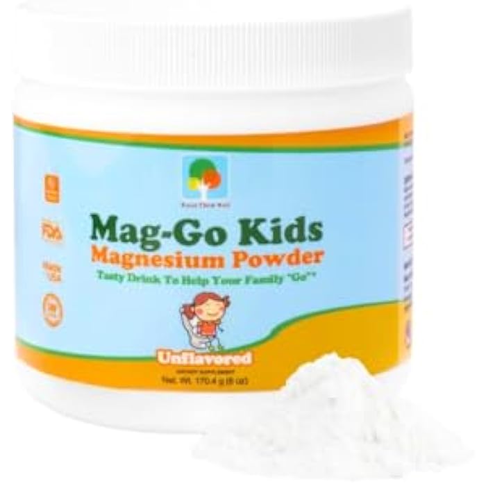 Raise Them Well Mag-Go Kids Magnesium Powder | Constipation Relief (Unflavored) | 140 Servings per Tub - Image 1
