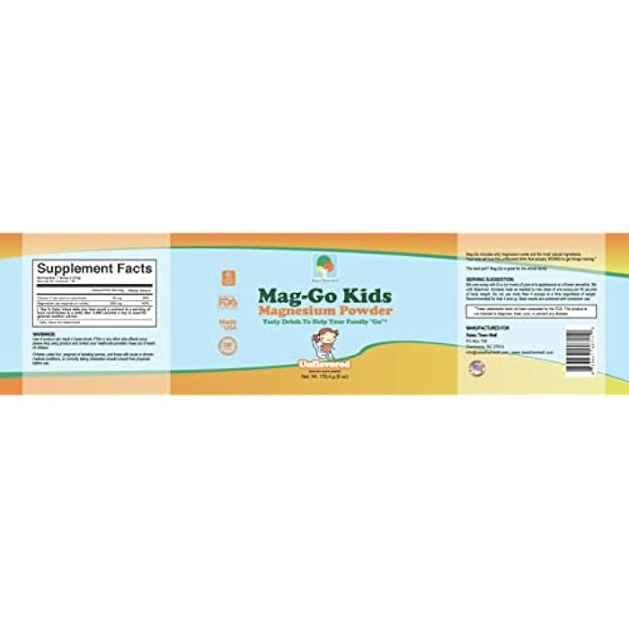 Raise Them Well Mag-Go Kids Magnesium Powder | Constipation Relief (Unflavored) | 140 Servings per Tub - Image 2