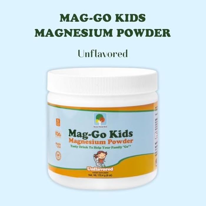 Raise Them Well Mag-Go Kids Magnesium Powder | Constipation Relief (Unflavored) | 140 Servings per Tub - Image 5