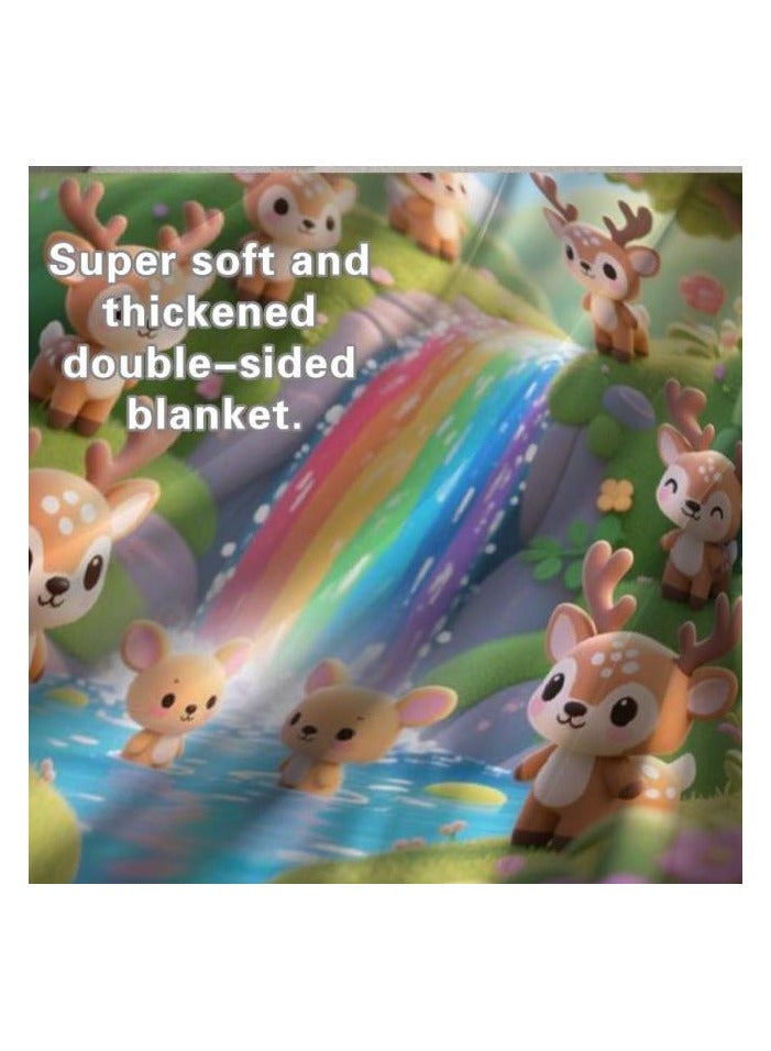 general Flannel thin blanket (warm and comfortable, suitable for sleep, gaming, dust removal and sandproof) 150cm*200cm - 777 - Image 1