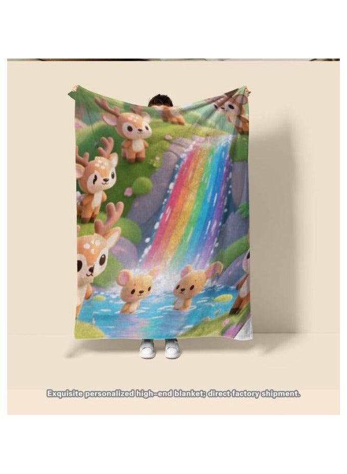 general Flannel thin blanket (warm and comfortable, suitable for sleep, gaming, dust removal and sandproof) 150cm*200cm - 777 - Image 4