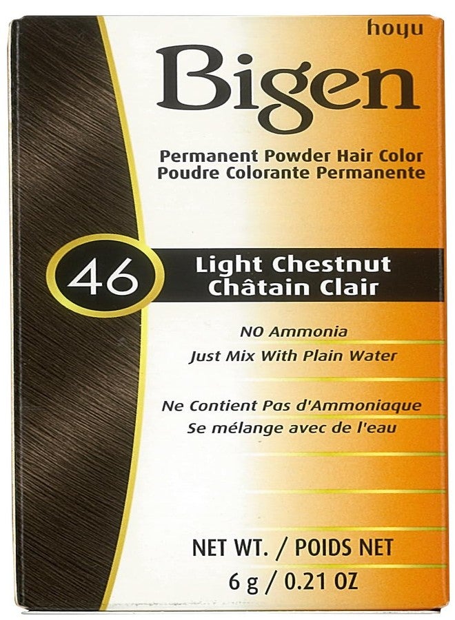 بايجن صبغة شعر بودرة دائمة من بيجن، لون كستنائي فاتح رقم 46، عبوة واحدة (8 قطع) - Image 2