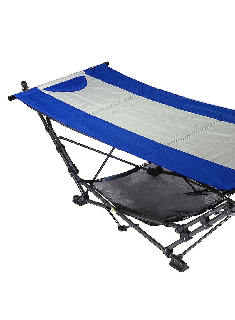 Generic Portable Hammock with Stand Freestanding Hammock with Collapsible Stand storage net for Outdoor Yard Beach 235 X 100 X 78 Cm  - Image 5