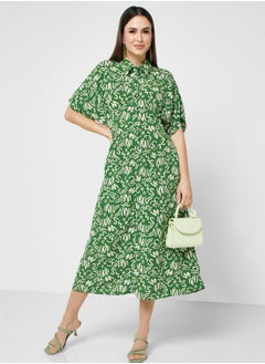 ELLA Ditsy Printed Shirt Dress  - Image 1