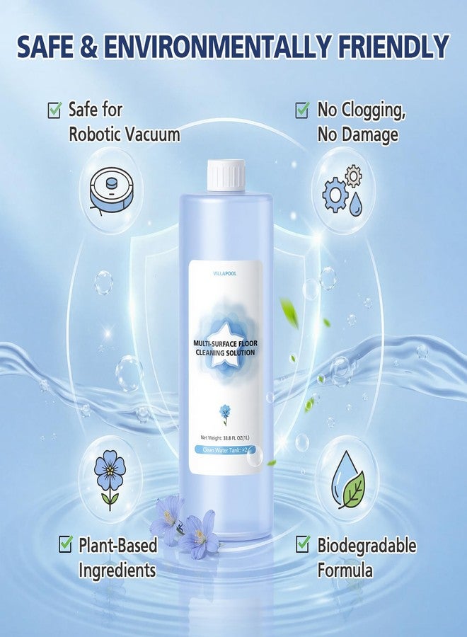 VILLAPOOL Multi-Surface Floor Cleaning Solution Compatible with ECOVACS DEEBOT X11 OmniCyclone / X9 PRO OMNI / T80 OMNI / T50 PRO OMNI / N30 Series / N20 Series, 1L - Image 3