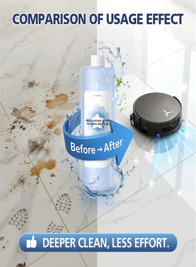 VILLAPOOL Multi-Surface Floor Cleaning Solution Compatible with ECOVACS DEEBOT X11 OmniCyclone / X9 PRO OMNI / T80 OMNI / T50 PRO OMNI / N30 Series / N20 Series, 1L - Image 5