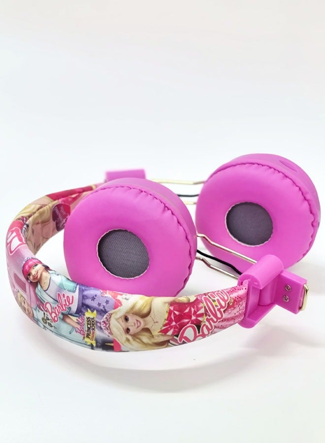 Upgraded pink Barbie Princess pattern Bluetooth wireless headset for children, noise-cancelling wireless headset for children, suitable for TF card, mobile phone, tablet computer  - Image 5