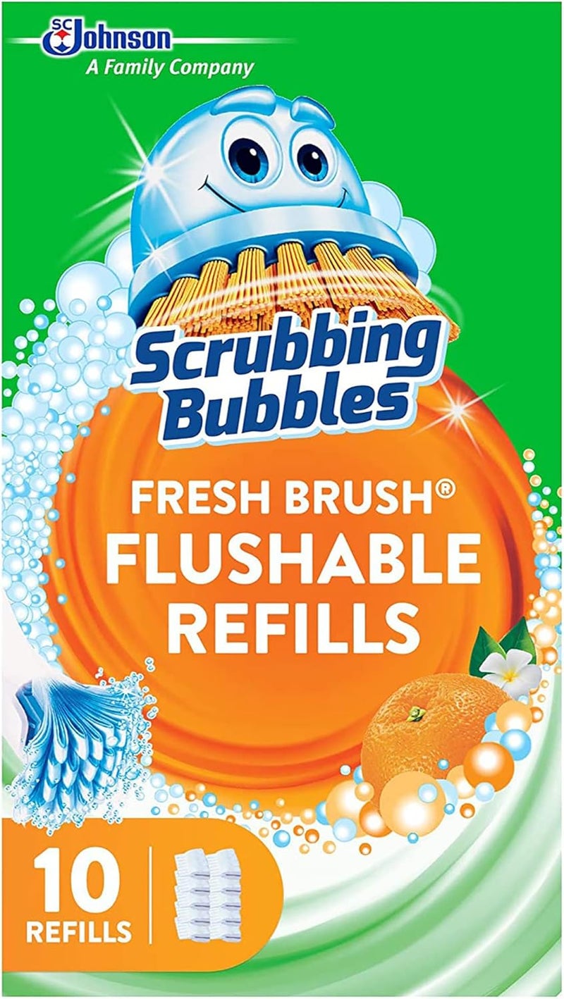 Scrubbing Bubbles Fresh Brush Flushable Refill Pads - 12 Count, Citrus Scent - Image 2