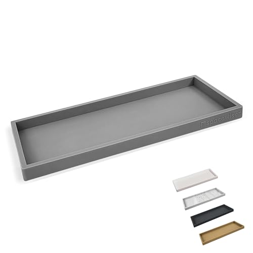 Spacewiser Countertop and Vanity Tray  117 Silicone Bathroom Tray Flexible Dish Soap Holder for Kitchen Bathroom Counter Organizer Shower Toilet Tank Trays Dcor Accessories Sink Makeup Mat Oil
