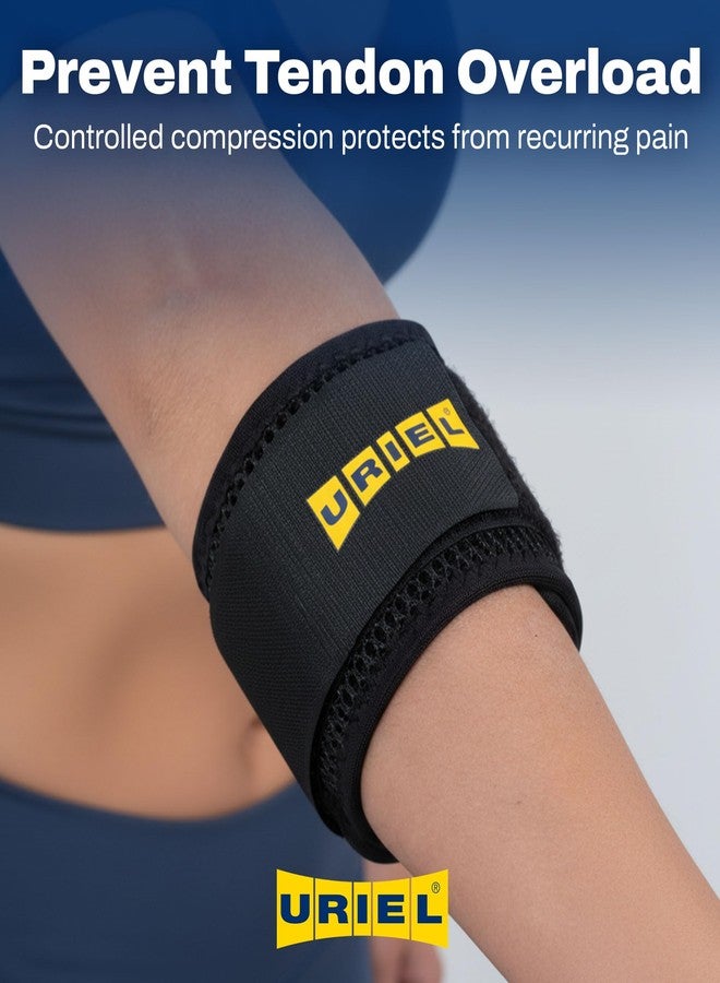 URIEL Tennis Elbow Brace for Men & Women – Adjustable Tennis Elbow Strap with Comfortable Cushion & Durable Fit – One-Size Forearm Support Band for Golfer’s Elbow, Epicondylitis & Everyday Sports Use - Image 4