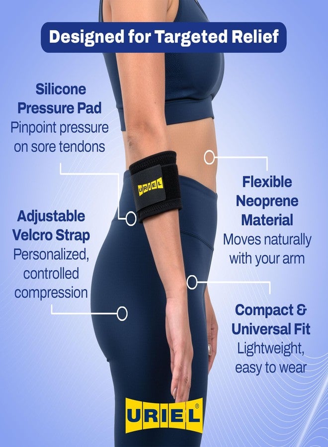 URIEL Tennis Elbow Brace for Men & Women – Adjustable Tennis Elbow Strap with Comfortable Cushion & Durable Fit – One-Size Forearm Support Band for Golfer’s Elbow, Epicondylitis & Everyday Sports Use - Image 5