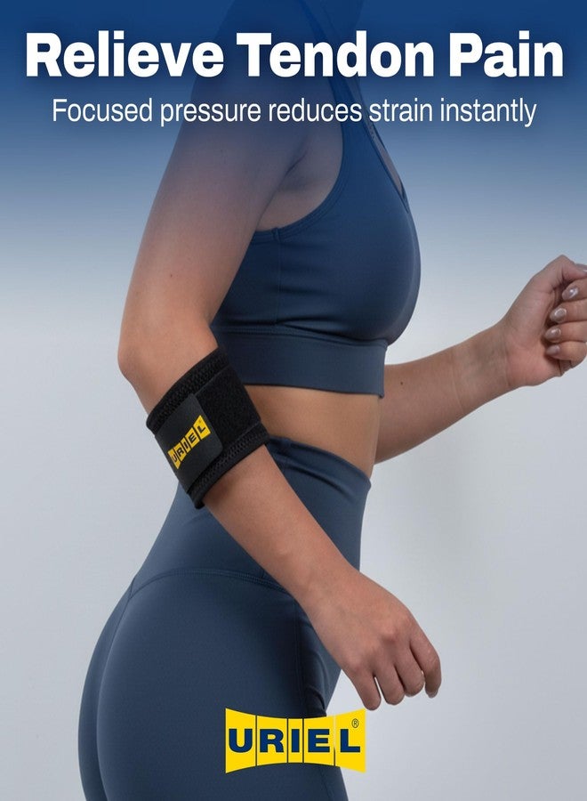 URIEL Tennis Elbow Brace for Men & Women – Adjustable Tennis Elbow Strap with Comfortable Cushion & Durable Fit – One-Size Forearm Support Band for Golfer’s Elbow, Epicondylitis & Everyday Sports Use - Image 2