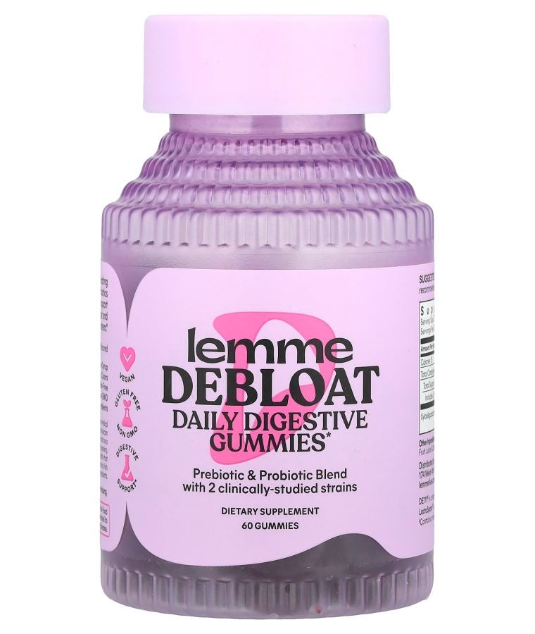 Lemme Debloat Daily Digestive Probiotic Gummies 60 Gummies