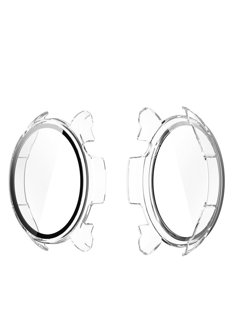 1pcs Case for Amazfit Balance Crystal Clear Hard PC Case with Tempered Glass Screen Protect Film Full Cover Shell Shockproof Scratch-Proof Screen Protector Cases - Image 2