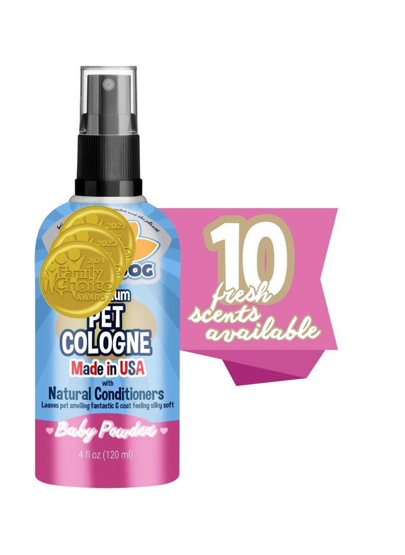 Bodhi Dog - Bodhi Dog Natural Dog Cologne | Premium Scented Deodorizing Body Spray for Dogs & Cats | Dog Perfume w/Natural Dog Conditioner (Baby Powder, 4 Fl Oz) - Image 1
