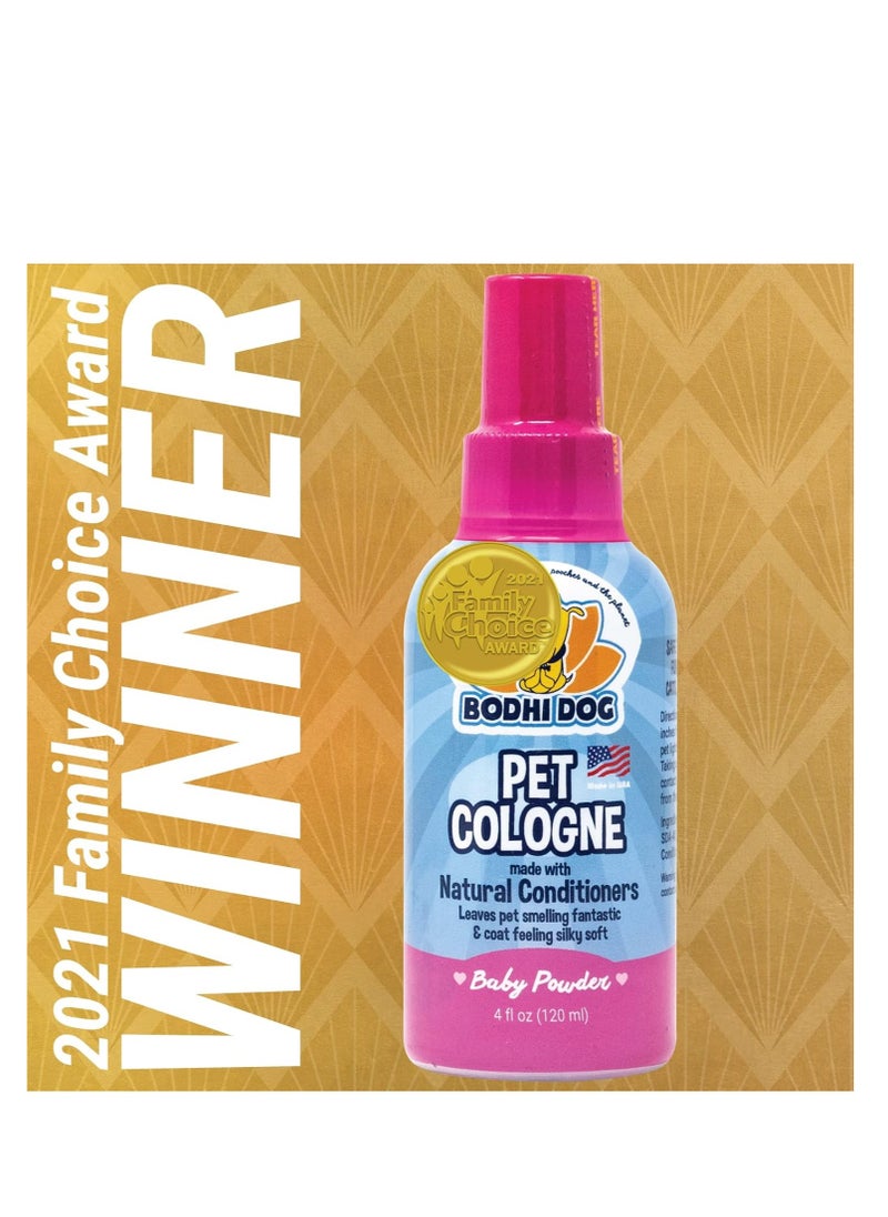 Bodhi Dog - Bodhi Dog Natural Dog Cologne | Premium Scented Deodorizing Body Spray for Dogs & Cats | Dog Perfume w/Natural Dog Conditioner (Baby Powder, 4 Fl Oz) - Image 1