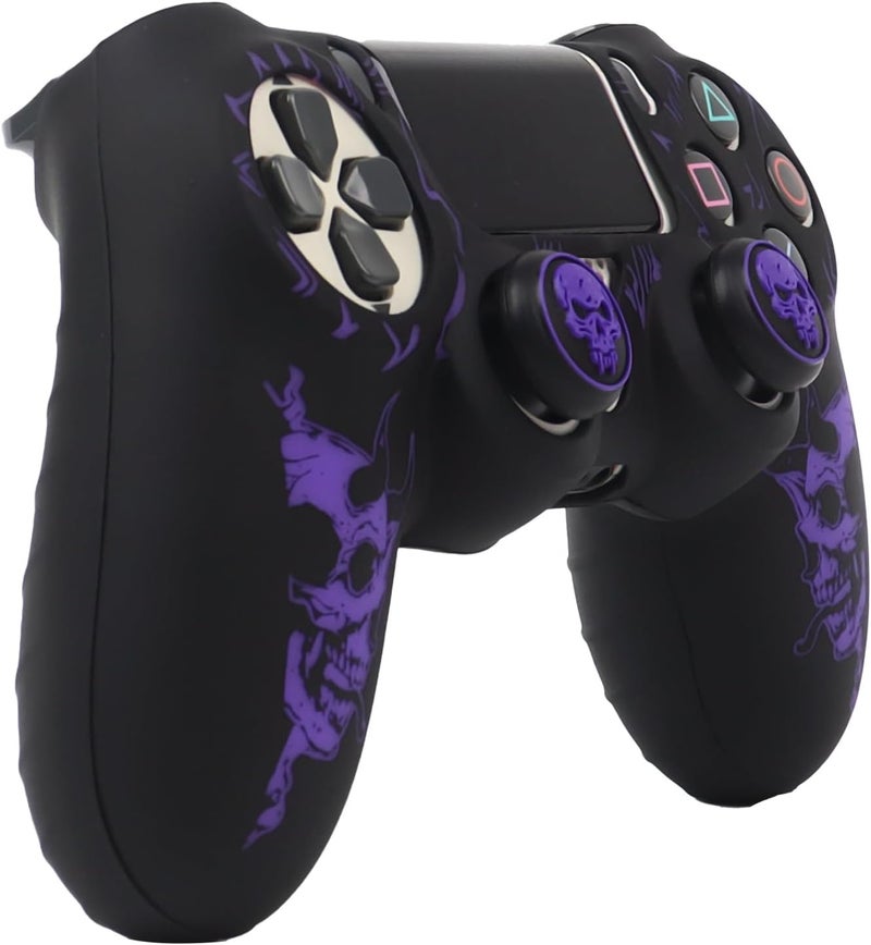 RALAN Horned Skull Head Design Controller Skin Cover with 2 Thumb Grips Compatible with PS4/Playstation 4 Slim/Pro Controller - Image 3