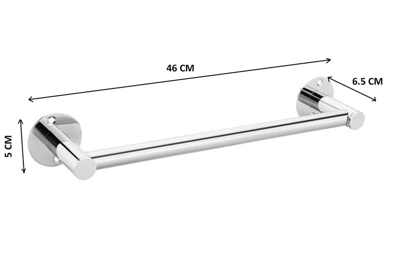 GARBNOIRE Stainless Steel Wall Mounted Towel Bar | Towel Rod | Towel Holder | Hand Towel Rail for Bathroom | Bathroom Accessories (18 Inch) (Pack of 1) - Image 3