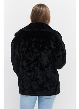 NVLT Women Textured Soft Shell Jacket, Black  - Image 2