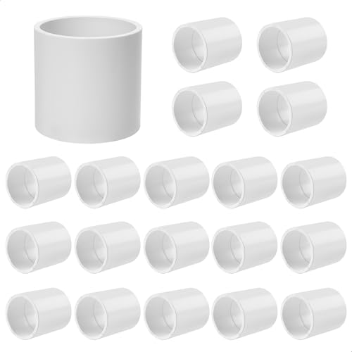 Cinsda 20 Pack 1/2 Inch SCH40 PVC Pipe Coupling Adapter, Heavy Duty UPVC Slip x Slip Connection - ASTM D2466 Standard for Plumbing, Irrigation & Pool Systems - Image 1