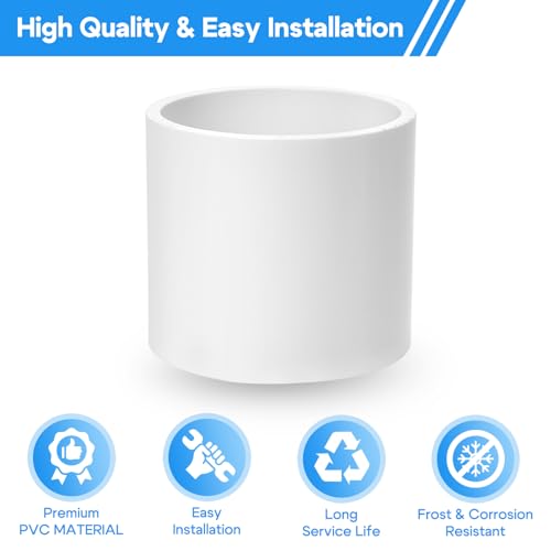 Cinsda 20 Pack 1/2 Inch SCH40 PVC Pipe Coupling Adapter, Heavy Duty UPVC Slip x Slip Connection - ASTM D2466 Standard for Plumbing, Irrigation & Pool Systems - Image 4