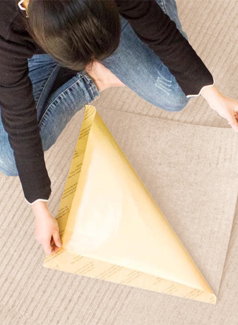 هايدو 15 جهاز كمبيوتر شخصي كريمي أسلوب ربط السجاد، 30x30cm طابق لاصق ذاتيا، غرفة المعيشة / غرفة النوم / غرفة الأطفال، صديقة للبيئة، غير انزلاق، غسالة الآلة، صديقة للحيوانات الأليفة - Image 3